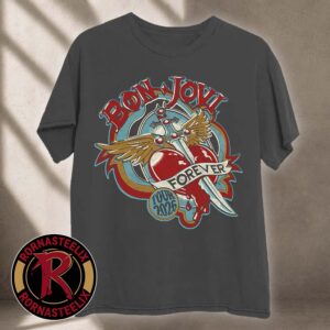 Bon Jovi Forever Tour 2026 Charcoal T Shirt Online Exclusive Concert Merch