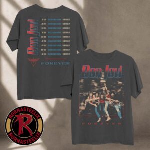 Bon Jovi New York Retro Photo Graphic Black T-Shirt Vintage Classic Rock Merch