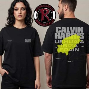 Calvin Harris x Ushuaia Ibiza Limited Collection 2026 Ibiza Text Spain Map Unisex T Shirt Two Sided