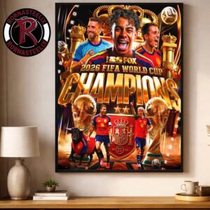 Celebrates The Champions FIFA World Cup 2026 Spain National Team Champions Second Time Poster Decor Canvas