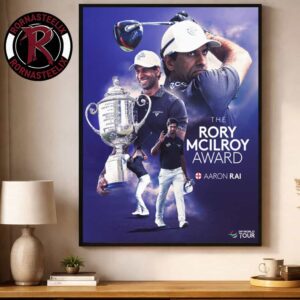 Congrats Aaron Rai Wins Rory McIlroy Award 2026 Poster Decor Canvas