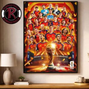 Congrats Spain National Team Champions FIFA World Cup 2026 Poster Decor Canvas
