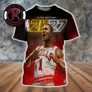 Derrick Rose NBA Chicago Bulls Ultra Edition NBA 2K27 Cover Athlete All Over Print Shirt