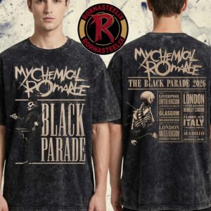 EU and UK 2026 Tour Vintage Washed T-Shirt featuring My Chemical Romance The Black Parade
