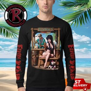 Elvira’s Creppy Tiki SummerWeen 2026 Collection Cavity Colors Exclusive Merchandise Unisex Longsleeve