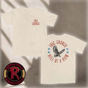 Eric Church Natural Eagle Hell Of A View Graphic T-Shirt Official Merchandise