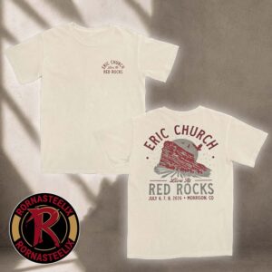 Eric Church Red Rocks Event Natural T-Shirt At Red Rocks Amphitheatre In Morrison Colorado 2026