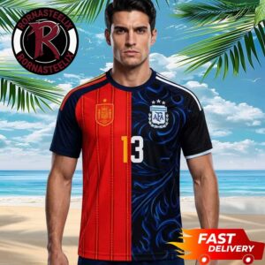 FIFA World Cup 2026 Final Argentina vs Spain On July 19 2026 Double Mix Football Jersey FIFA World Cup 2026 Final Argentina vs Spain On July 19 2026 Double Mix Football Jersey