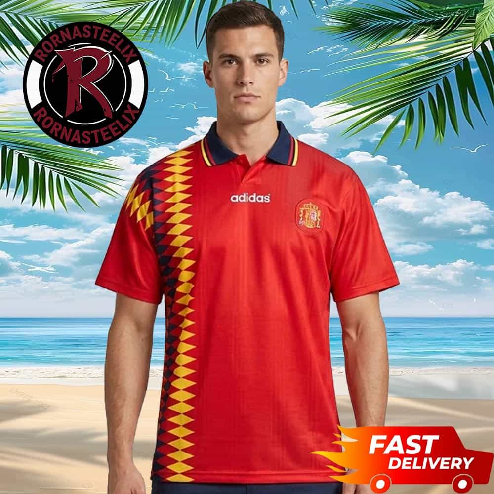 FIFA World Cup 2026 Spain National Team x Adidas Champions Merch Polo Shirt FIFA World Cup 2026 Spain National Team x Adidas Champions Merch Polo Shirt