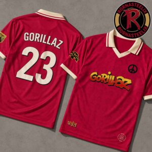 Gorillaz Albums The Mountain London Tottenham Hotspur Stadium Blue Football Jersey Europe And UK 2026 Tour Merch