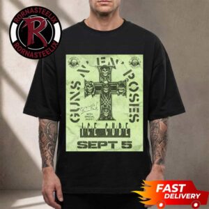Guns N Roses California 2026 Show Event Poster At Rose Bowl Stadium In Pasadena On September 5 2026 Unisex T Shirt
