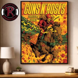 Guns N Roses Saratoga Springs 2026 Venue Poster At Albany Med Health System at SPAC On July 26 2026 Poster Decor Canvas