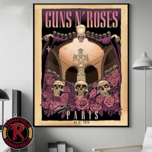 Guns N Roses Show Poster Accor Arena In Paris France On July 1 2026 Live Event Home Decor Poster Canvas