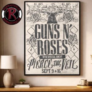 Guns N Roses Texas 2026 Show Event Poster At Arlington And San Antonio On September 9 And 16 2026 Poster Decor Canvas