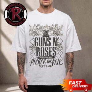 Guns N Roses Texas 2026 Show Event Poster At Arlington And San Antonio On September 9 And 16 2026 Unisex T Shirt