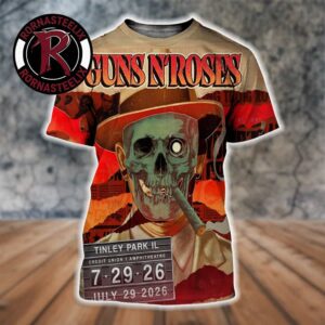 Guns N Roses Tinley Park IL 2026 Venue Poster At Credit Union 1 Amphitheatre On July 29 2026 All Over Print Shirt