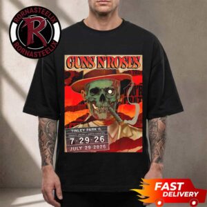 Guns N Roses Tinley Park IL 2026 Venue Poster At Credit Union 1 Amphitheatre On July 29 2026 Unisex T Shirt