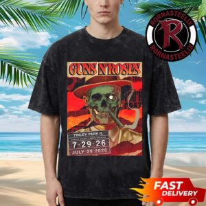 Guns N Roses Tinley Park IL 2026 Venue Poster At Credit Union 1 Amphitheatre On July 29 2026 Washed T Shirt