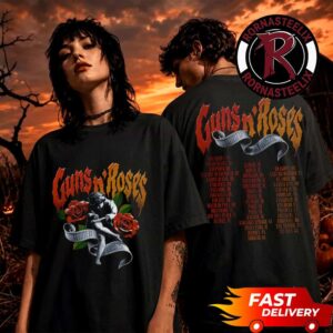 Guns N Roses World Tour 2026 Exclusive Merch Renaissance Statues Tour Dates Unisex T Shirt Two Sided