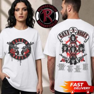 Guns N Roses World Tour 2026 Exclusive Merch Spray Painted Tour Dates Unisex T Shirt Two Sided
