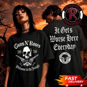 Guns N Roses World Tour 2026 Exclusive Merch Welcome To the Jungle 2026 Unisex T Shirt Two Sided