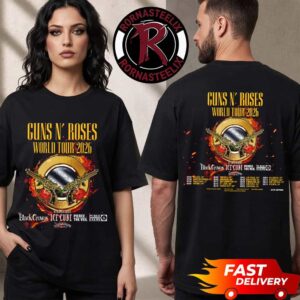 Guns N Roses World Tour 2026 North America Schedule Tour Dates Unisex T Shirt Two Sided