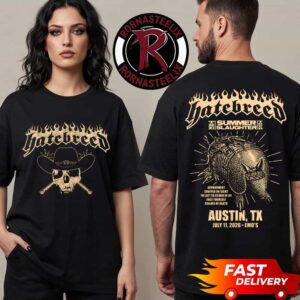 Hatebreed The Summer Slaughter Tour 2026 Austin Texas Merch Tee At Emo’s Austin On July 11 2026 Unisex T Shirt Two Sided