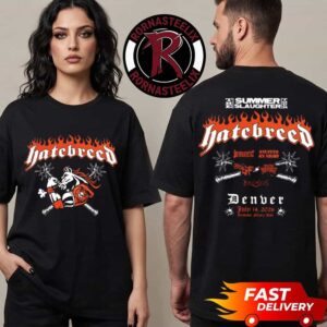 Hatebreed The Summer Slaughter Tour 2026 Denver Event Tee Broncos At Summit Music Hall On July 14 2026 Unisex T Shirt Two Sided