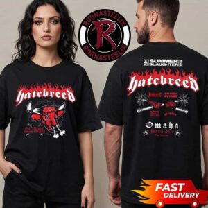 Hatebreed The Summer Slaughter Tour 2026 Omaha Buffalo Heads Event Tee At The Admiral On July 15 2026 Unisex T Shirt Two Sided