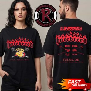 Hatebreed The Summer Slaughter Tour 2026 Tulsa OK Event Tee Cain’s Ballroom On July 12 2026 Unisex T Shirt Two Sided