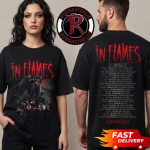 In Flames EU Summer Tour Collection 2026 Exclusive Tee European Tour 2026 Tour Dates Schedule Unisex T Shirt Two Sided