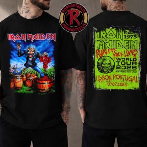 Iron Maiden Lisbon Portugal 2026 Tour Exclusive Event Tee At Estadio Da Luz On 7 July 2026 Eddie The Winemaker T-Shirt