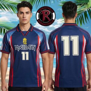 Iron Maiden Run For Your Lives Tour 2026 Exclusive Merchandise Football Jersey Polo Shirt