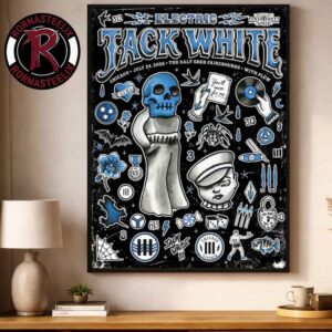 Jack White Chicago 2026 Two Nights Poster At The Salt Shed Fairgrounds On July 24 2026 Poster Decor Canvas