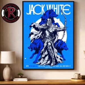 Jack White New Haven Show 2026 Poster Tonight At College Street Music Hall On July 18 2026 New Haven CT Poster Decor Canvas
