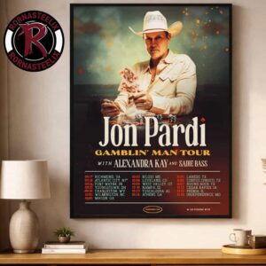 Jon Pardi Gamblin Man Tour 2026 Schedule Tour Dates Poster Decor Canvas