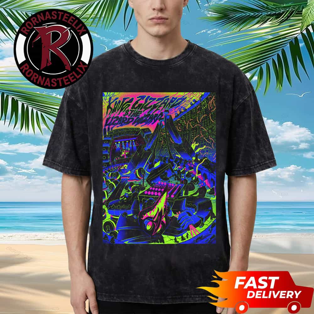King Gizzard And The Lizard Wizard Forest Hills 2026 Event Poster At Forest Hills Stadium On August 20 23 2026 Washed T Shirt King Gizzard And The Lizard Wizard Forest Hills 2026 Event Poster At Forest Hills Stadium On August 20 23 2026 Washed T Shirt