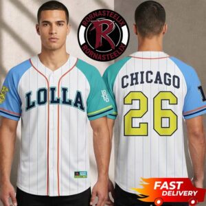 Lollapalooza Festival 2026 Chicago USA Pop Up Exclusive Merchandise Chicago 26 At Grant Park On July 30–Aug 2 2026 Baseball Jersey