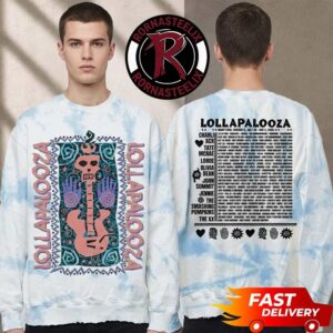 Lollapalooza Festival Chicago 2026 At Grant Park Chicago On July 30–Aug 2 2026 Exclusive Merchandise Skeleguitar Lineup Crewneck Unisex Sweater