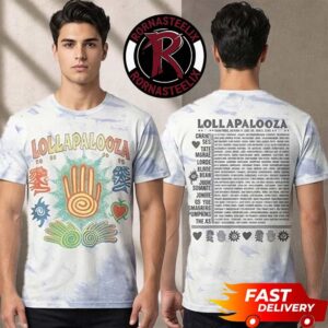 Lollapalooza Festival Chicago 2026 At Grant Park On July 30–Aug 2 2026 Pop Up Exclusive Merchandise Lolla Hands Full Lineup Unisex T Shirt Two Sided