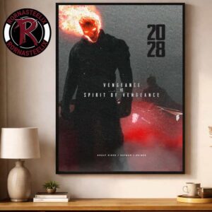 MCU x DC Studios Ghost Rider x The Batman Vengeance vs Spirit Of Vengeance 2028 Peak Movie Poster Decor Canvas
