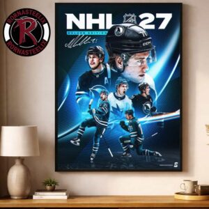 Macklin Celebrini NHL 27 Deluxe Edition Cover Art Poster Decor Canvas