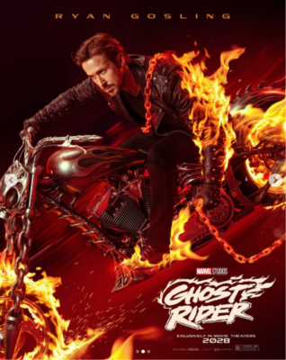 Marvel Studios Ghost Rider Official Poster Exclusively In Movie Theaters 2028 Ryan Gosling As Ghost Rider