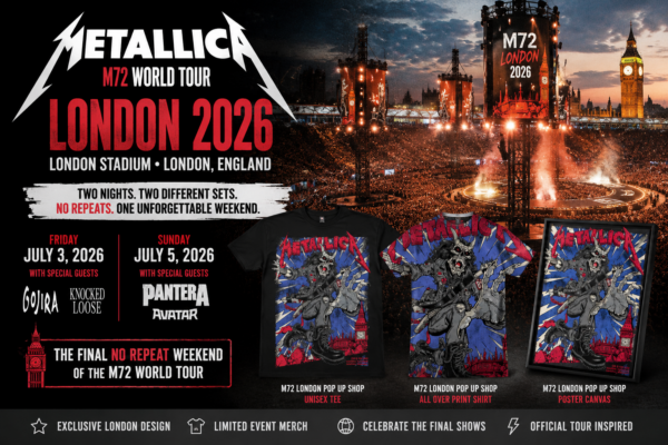 Metallica M72 London 2026 Merch