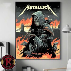 Metallica M72 London Night One Poster Art By Luke Preece At London Stadium England July 3 2026 Home Decor Poster