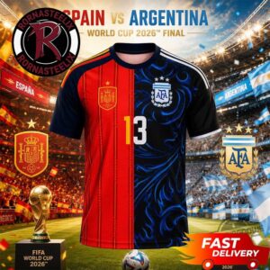 FIFA World Cup 2026 Final Argentina vs Spain On July 19 2026 Double Mix Football Jersey