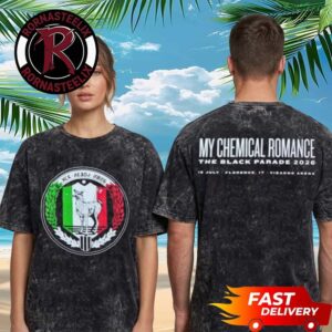 My Chemical Romance Florence Firenze Exclusive Tee The Black Parade 2026 At Visarno Arena In Firenze IT On July 15 2026 Washed T Shirt
