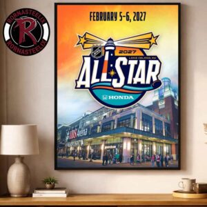 NHL All Star 2027 Honda Official Poster At UBS Arena In Long Island New York On February 5 6 2027 Poster Decor Canvas