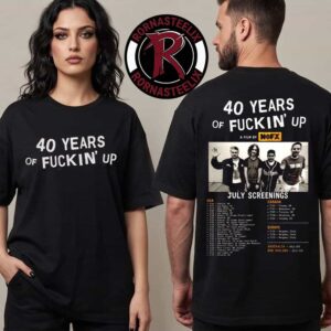 NOFX 40 Years Of Fuckin Up 2026 July Screenings Schedule Tour Dates Unisex T Shirt Two Sided