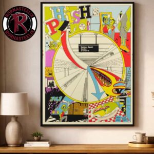 Phish Band New York NY Venue Poster Five Nights at Madison Square Garden On July 22 To 29 2026 Art By Stella Murphy Poster Decor Canvas